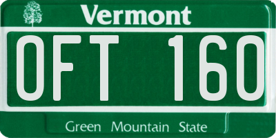 VT license plate OFT160
