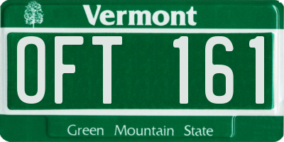 VT license plate OFT161