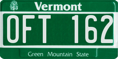 VT license plate OFT162