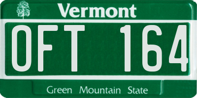 VT license plate OFT164