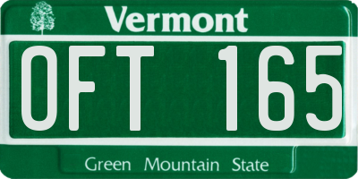 VT license plate OFT165