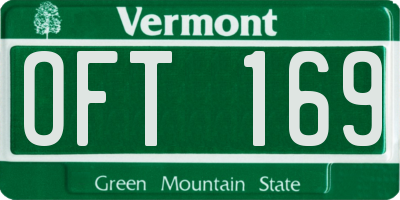 VT license plate OFT169