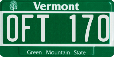VT license plate OFT170