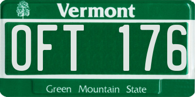 VT license plate OFT176