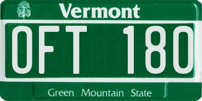 VT license plate OFT180