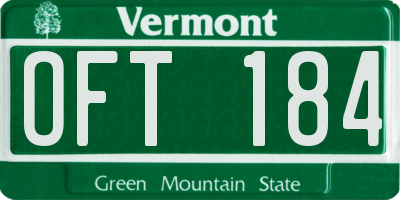 VT license plate OFT184