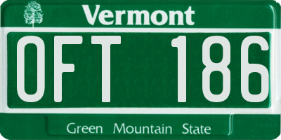 VT license plate OFT186
