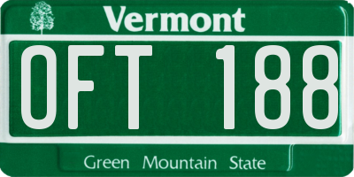 VT license plate OFT188