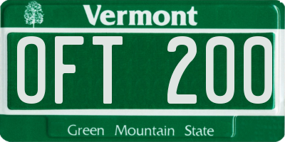 VT license plate OFT200