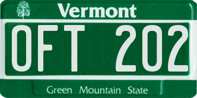 VT license plate OFT202