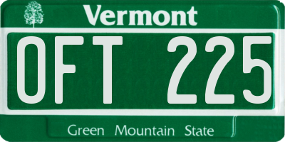 VT license plate OFT225