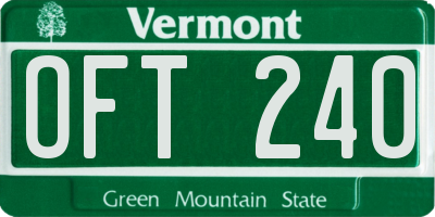 VT license plate OFT240