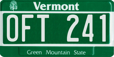 VT license plate OFT241