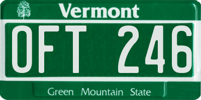 VT license plate OFT246