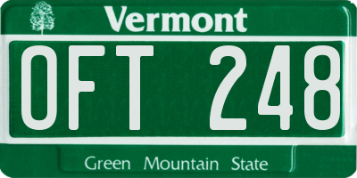 VT license plate OFT248