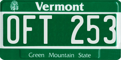 VT license plate OFT253