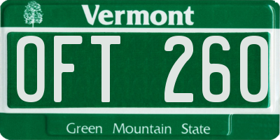 VT license plate OFT260