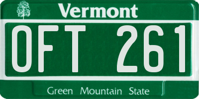 VT license plate OFT261