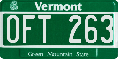 VT license plate OFT263