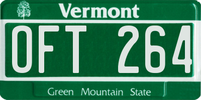 VT license plate OFT264