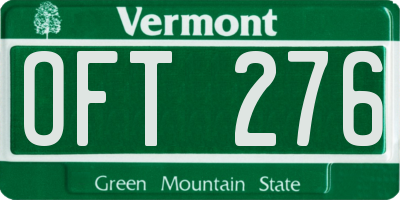 VT license plate OFT276