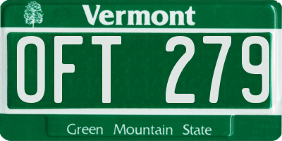 VT license plate OFT279