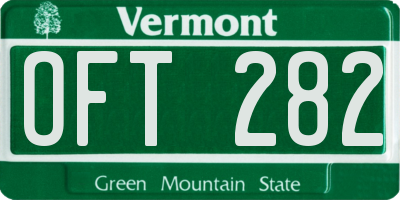 VT license plate OFT282