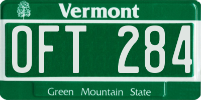 VT license plate OFT284