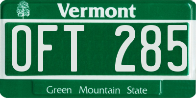VT license plate OFT285