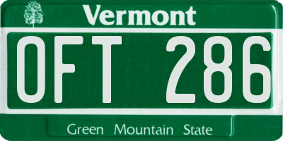 VT license plate OFT286