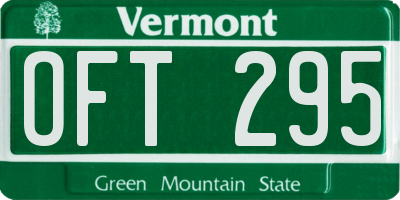 VT license plate OFT295