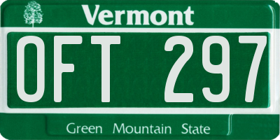 VT license plate OFT297
