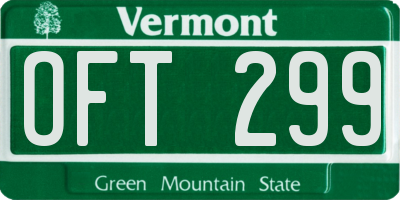 VT license plate OFT299