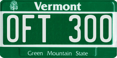 VT license plate OFT300