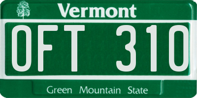 VT license plate OFT310