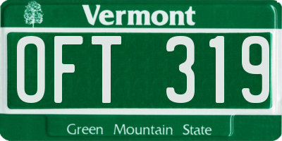 VT license plate OFT319