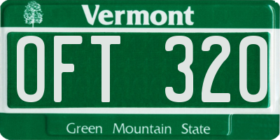 VT license plate OFT320