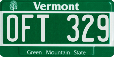 VT license plate OFT329