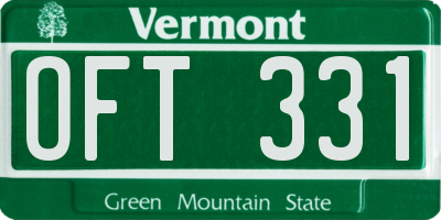 VT license plate OFT331