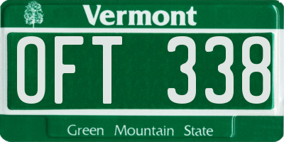 VT license plate OFT338