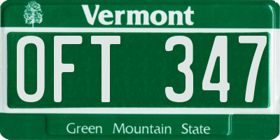 VT license plate OFT347