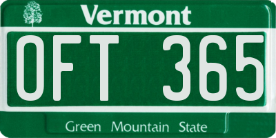 VT license plate OFT365