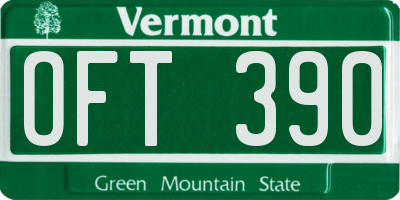 VT license plate OFT390