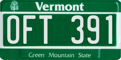 VT license plate OFT391