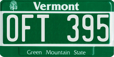 VT license plate OFT395