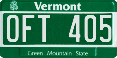 VT license plate OFT405