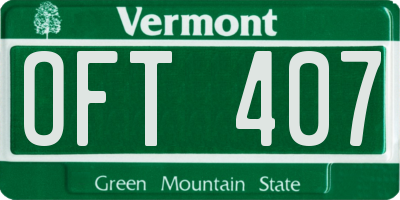VT license plate OFT407