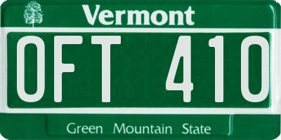 VT license plate OFT410