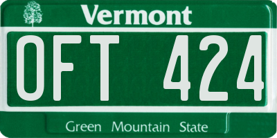 VT license plate OFT424