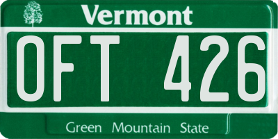 VT license plate OFT426